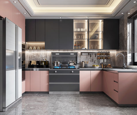 China Manufacturer Solid Wood Door Kitchen Cabinet Furniture Made in Foshan