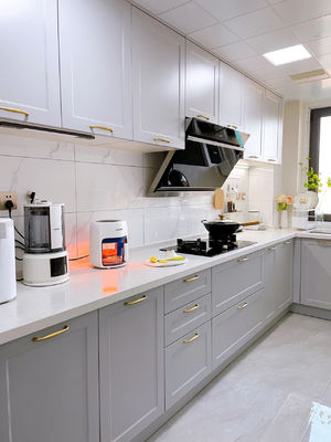 Light Luxury Matte Paint MDF Wooden Kitchen Morden Home Cabinet Furniture