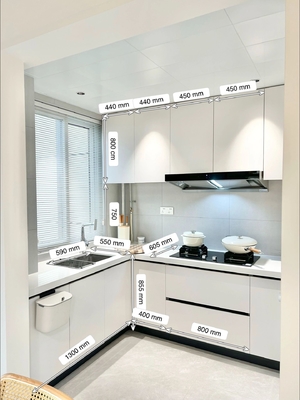 Custom Matte Finish Anti-Scratch Kitchen Cabinets