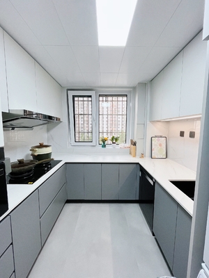 Painted Kitchen Cabinet Set For Effortless Maintenance for Apartment