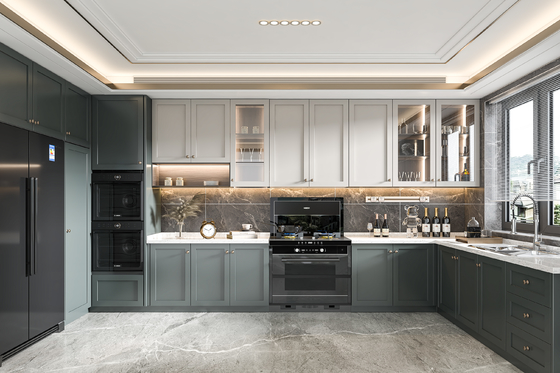 One-Stop Designs Factory Customized Modern High Gloss Kitchen Cabinet Sets