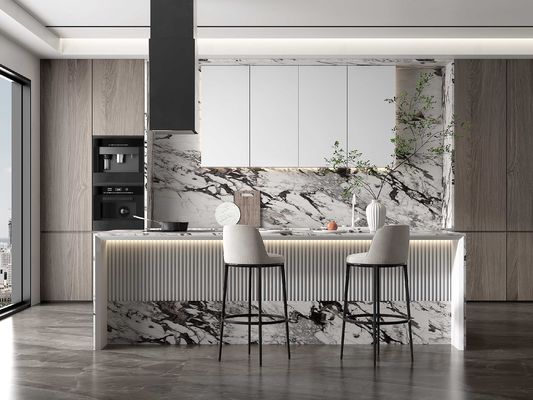 Custom Modern Furniture High Gloss Kitchen Cabinets Factory Set  Made In China