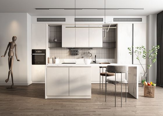 Kitchen Cabinets Luxury Ash Wood Design With Soft-Close Hinges Countertop