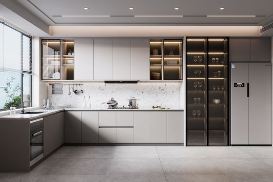 American Style Custom Kitchen Cupboard Modern Design Wood Kitchen Cabinets