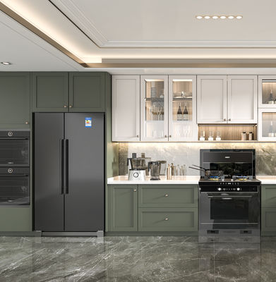 Factory Modular Modern Kitchen Cabinet Design Custom Walnut Kitchen Cabinets