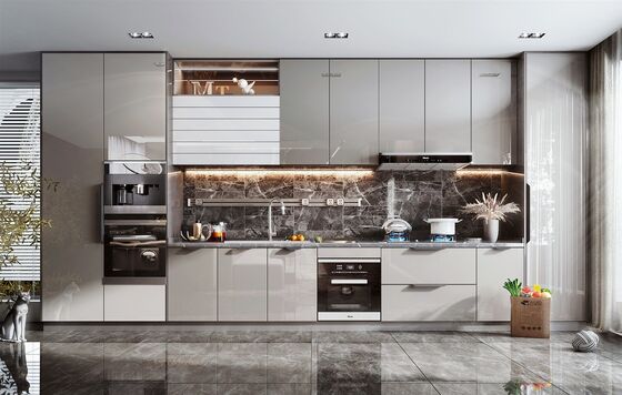 Modern Design High Gloss Kitchen Cabinet RTA Complete Set MDF Carcase