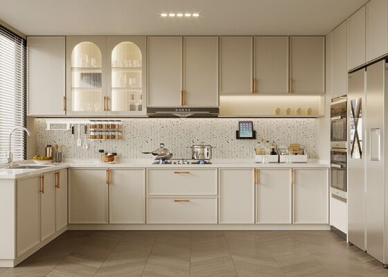 2026 Modern Furniture Luxury Customized Wood MDF Melamine Kitchen Cabinets