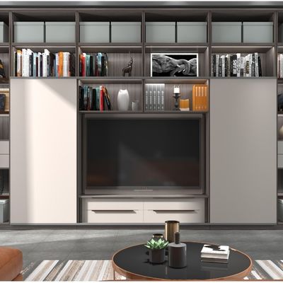 Modern Minimalist TV Entertainment Stand Media Console Lacquer Finish