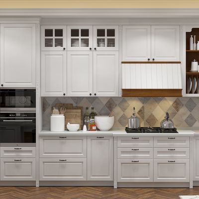 Readymade Kitchen Sink Cupboard Cabinets Frameless Brushed Nickel Hardware