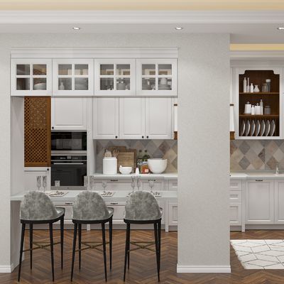 Readymade Kitchen Sink Cupboard Cabinets Frameless Brushed Nickel Hardware