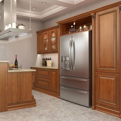 Slab Scandinavian Classical Kitchen Cabinets 10x10 Customizable