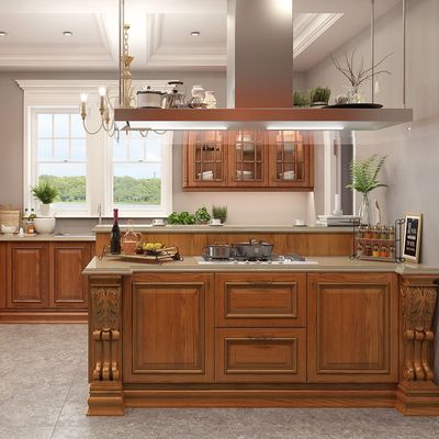 Slab Scandinavian Classical Kitchen Cabinets 10x10 Customizable