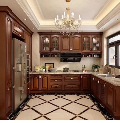 Solid Wood 10x10 Kitchen Cabinets Assembled Scratch Resistant