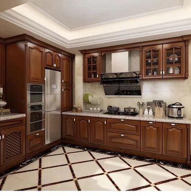 Solid Wood 10x10 Kitchen Cabinets Assembled Scratch Resistant