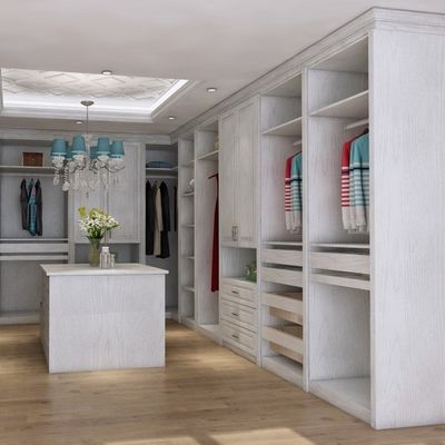 Leminate Corner Walk In Wardrobe Furniture Off White
