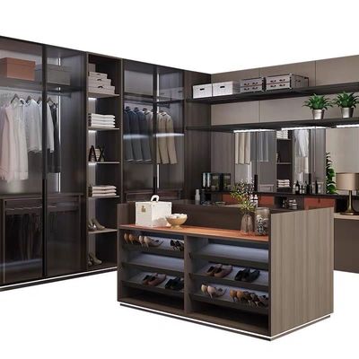 Modern Fitted PVC Walk In Garderobe Robe Cupboards MDF Ready Made