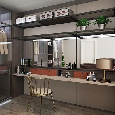 Modern Fitted PVC Walk In Garderobe Robe Cupboards MDF Ready Made