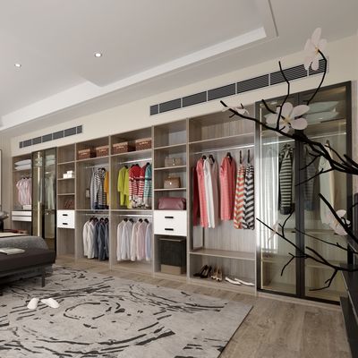 Adjustable Small MDF Master Walk In Closet Wardrobe Cupboards Furniture