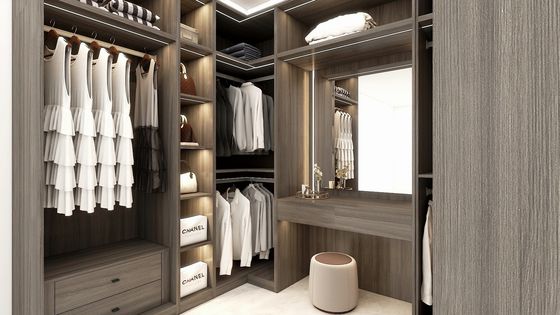 Blum Hettich Hardware Modular Walk In Closet Garderobe Sliding Door