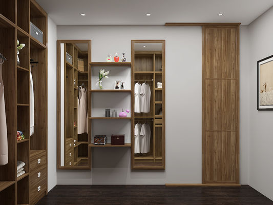 Hinged Door MDF Built In Walk In Wardrobe Furniture Custom