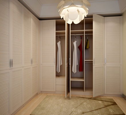Modern Swing Door Modular Wardrobe System Closet Crafted Lacquer