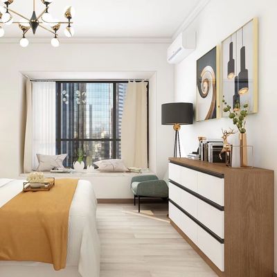 MDF Particle Board Solid Wood White Wardrobe 75cm Wide With Leminate Lacquer