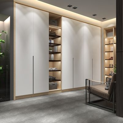 Lacquer UV Finish Swing Door Wardrobe For Dressing Room Pre Made