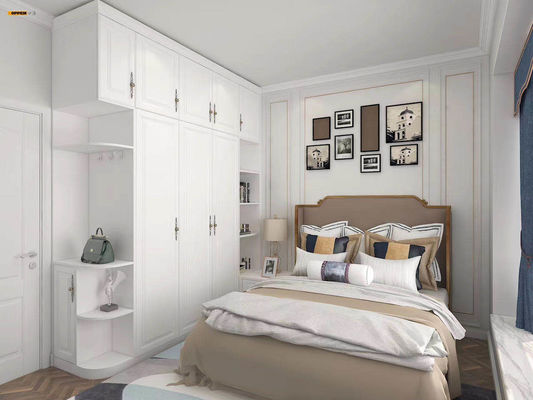 White Bedroom Swing Door Wardrobe Furniture 16mm 18mm