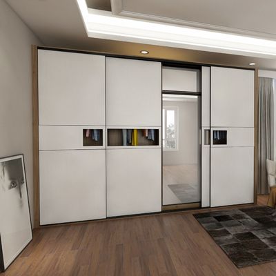 Anti Scratch Master Bedroom Closet Organizer 150cm Wardrobe