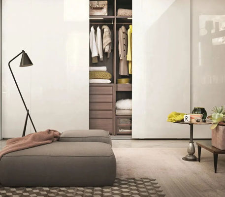 High Gloss Sliding Bedroom Closet Storage Slim Wardrobe For Small Bedroom