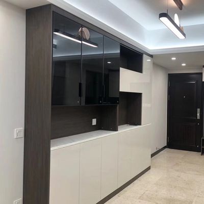 OEM Walnut Media Console Beside Coffee Table TV Console With Storage