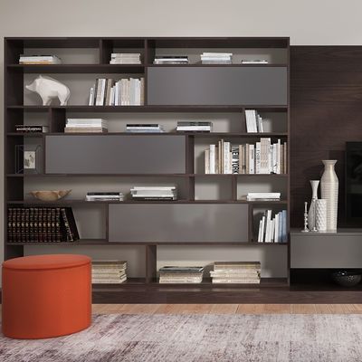 Living Room Under TV Cabinet Walnut Media Console Stand Coffee Center