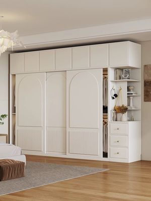 Custom Household Sliding Door Wardrobe Already Assembled Wooden