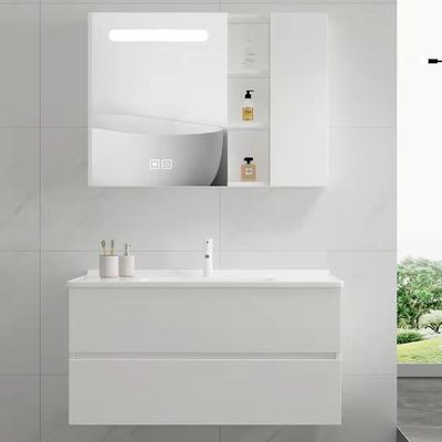 Wall Mounted Solid Wood Bathroom Vanity Countertop With Sink