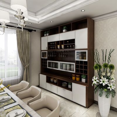 Lacquer Upholstered Dining Room Storage Cabinet Hutch Marble Chairs