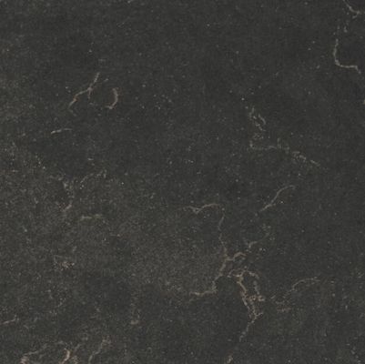 Fabricated Artificial Black Quartz Counter Top Slab For Corner Cabinet