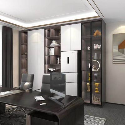 Custom Glass Showcase Display Cabinet Unit Upright Wall Mounted