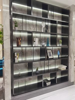 MDF Glossy Glass Retail Display Cabinet Showcase Furniture Set
