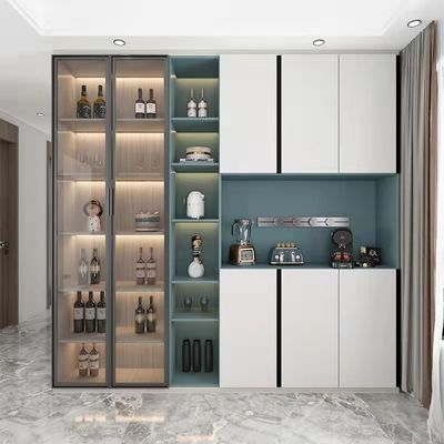 ODM Wall Mounted Showcase Cabinet Commercial Glass Display Case Lacquer Finish
