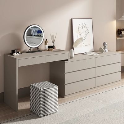 Customized Fabric Leather Wooden Vanity Table Unit Bedroom Nightstand
