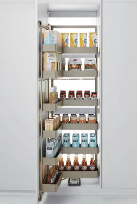 Removable MDF Unit Kitchen Cabinet Accessories 304SUS Pull Out Baskets