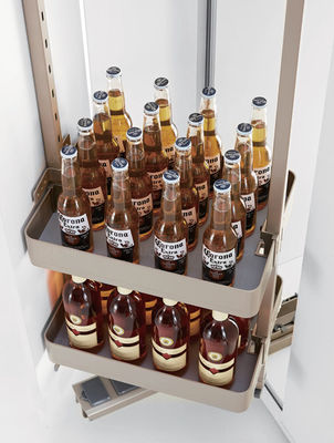 Removable MDF Unit Kitchen Cabinet Accessories 304SUS Pull Out Baskets