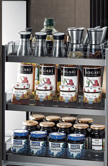 Adjustable Stainless Steel Pull Out Basket For Kitchen Cabinets Spice Rack