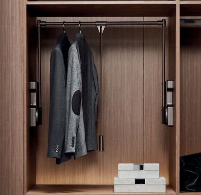 OEM Wood Wardrobe Accessories Adjustable Rack For Modern Clothing Storage