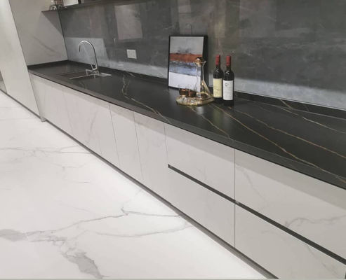 ODM Straight Edge Sintered Stone Kitchen Countertops For Kitchen Bath