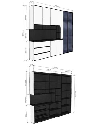 Customized Modern Kitchen Cabinet With 18mm MDF Gloss Lacquer Door Panels