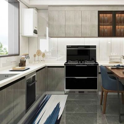 Full Interior Luxury Powder Coating Lacquer Smart Automatic Kitchen Cabinet