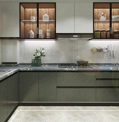 18mm Melamine Board Kitchen Cabinet  Modern Kitchen Storage Cabinets