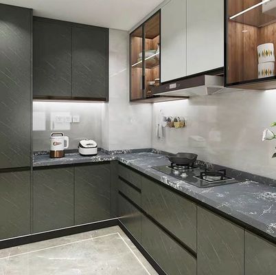 18mm Melamine Board Kitchen Cabinet  Modern Kitchen Storage Cabinets