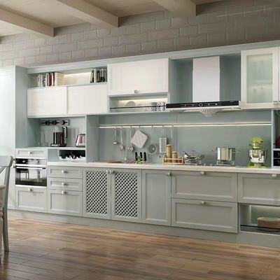 Luxury Lacquer Door Finish Handmade Classic Kitchen Cabinet With Pull Out Basket